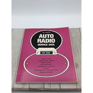 Original Sams Auto Radio Service Data Book AR-306